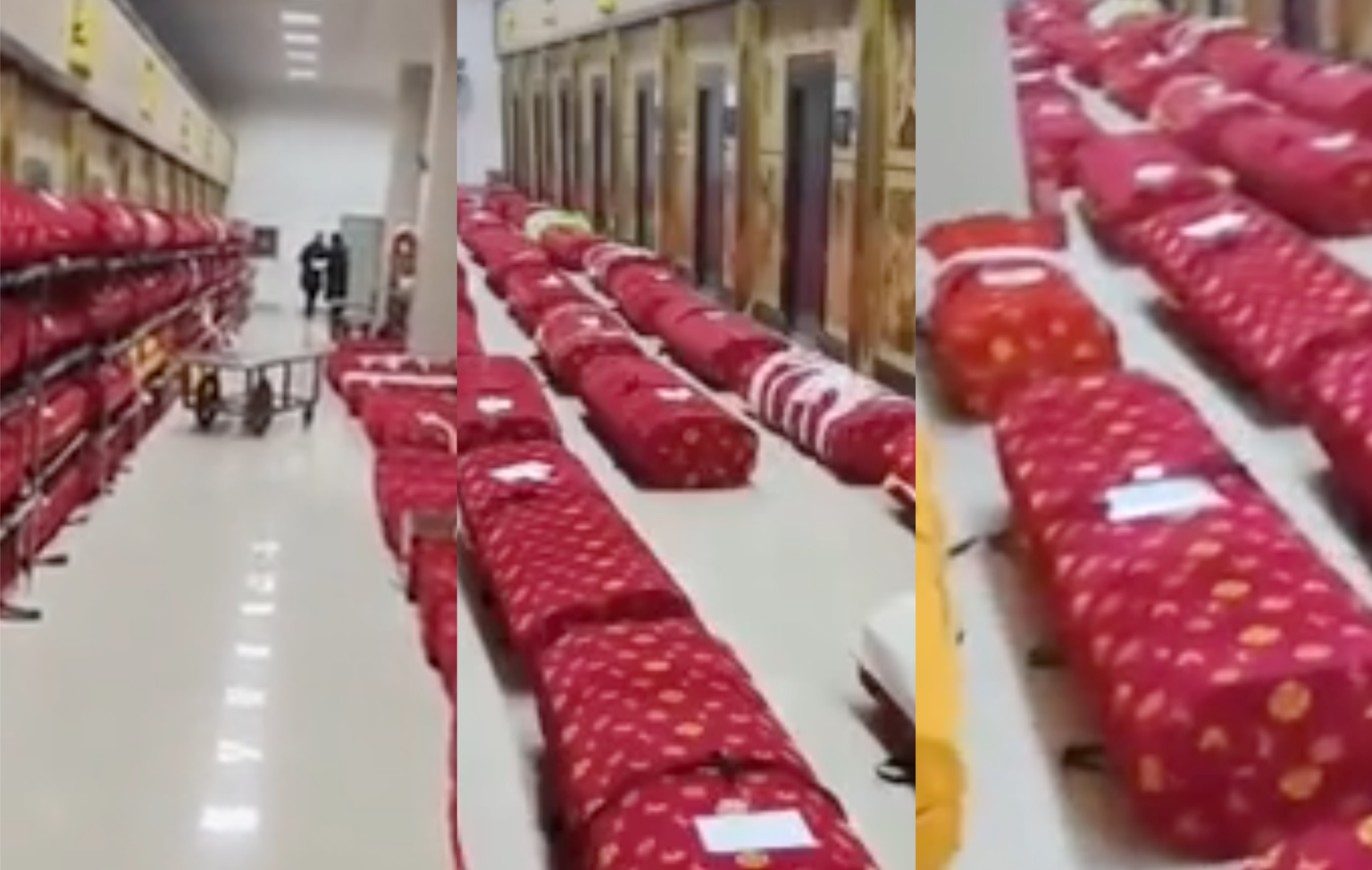 北京殡仪馆遍地尸骨。(视频截图/退党办合成)