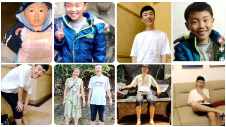 为了找回自己的孩子,胡鑫宇家人曾在网络社交平台上发布了胡鑫宇从小到大的一些照片,希望唤起公众的关注。(网络图合成)