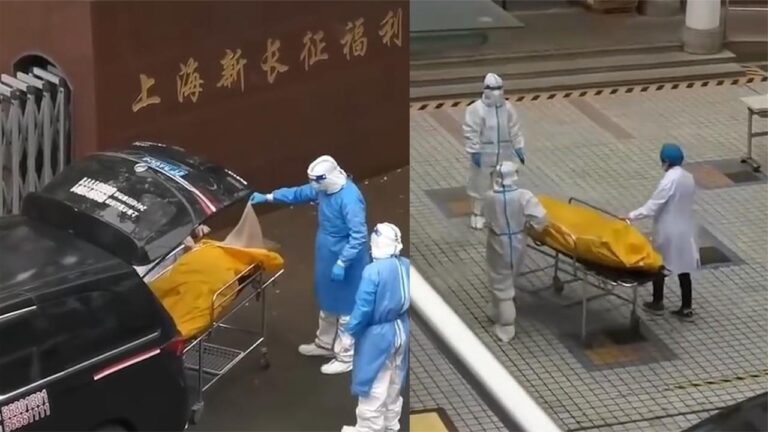 2022年5月1日下午,一段上海新长征福利院 “死亡”老人送上殡仪车后发现仍有生命体征被送回的视频,引起热议。(网络图片)
