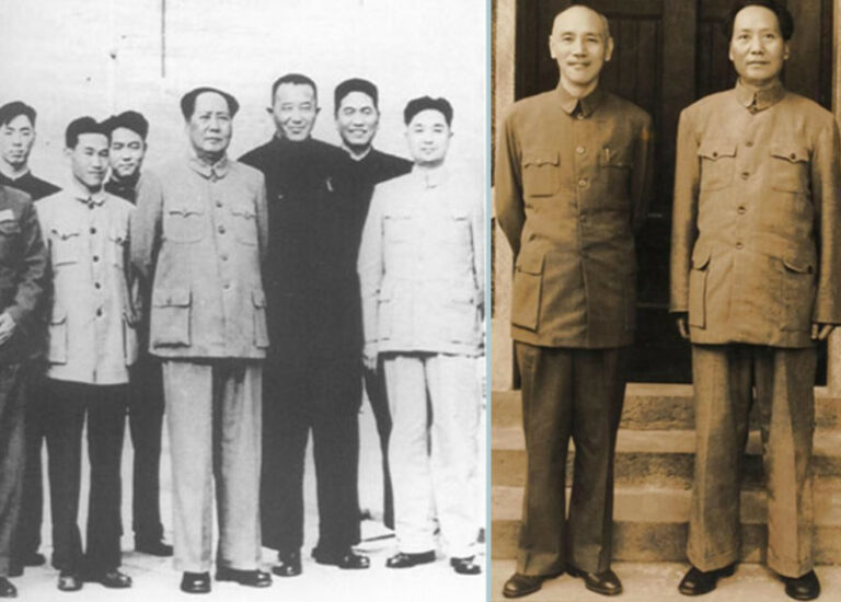 中国现代史学者章立凡根据300多张毛泽东与中外名人的合影判断,毛的身高不超过1米75。(网络图片/新唐人合成)